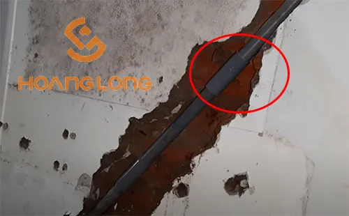 ống nước âm tường bị rò rỉ